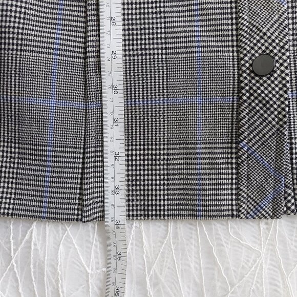 Theory Gray Plaid Button-Down Dress - Picture 8 of 12